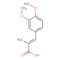 Chemical structure of (2E)-3-(3,4-dimethoxyphenyl)-2-methylprop-2-enoic acid - CSSB00025739884