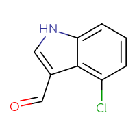 Chemical structure of 4-chloro-1H-indole-3-carbaldehyde - CSSB00011934431