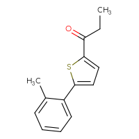 Chemical structure of 1-[5-(2-methylphenyl)thiophen-2-yl]propan-1-one - CSSB00011275914