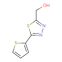 Chemical structure of [5-(thiophen-2-yl)-1,3,4-thiadiazol-2-yl]methanol - CSSB00024170307