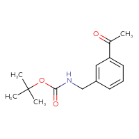 Chemical structure of tert-butyl N-[(3-acetylphenyl)methyl]carbamate - CSSB00010143658