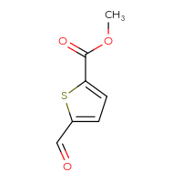 Chemical structure of methyl 5-formylthiophene-2-carboxylate - CSSB00000078589