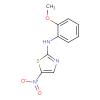 Chemical structure of N-(2-methoxyphenyl)-5-nitro-1,3-thiazol-2-amine - CSSB06965356237