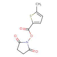 Chemical structure of 2,5-dioxopyrrolidin-1-yl 5-methylthiophene-2-carboxylate - CSSB00123875292
