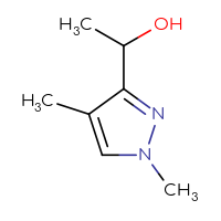 Chemical structure of 1-(1,4-dimethyl-1H-pyrazol-3-yl)ethan-1-ol - CSSB00116571733