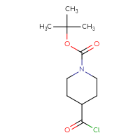 Chemical structure of tert-butyl 4-(carbonochloridoyl)piperidine-1-carboxylate - CSSB00010131330