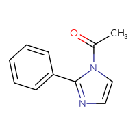 Chemical structure of 1-(2-phenyl-1H-imidazol-1-yl)ethan-1-one - CSSB00011006461