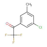 Chemical structure of 1-(3-chloro-5-methylphenyl)-2,2,2-trifluoroethan-1-one - CSSB00010240742