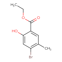 Chemical structure of ethyl 4-bromo-2-hydroxy-5-methylbenzoate - CSSB00020931721