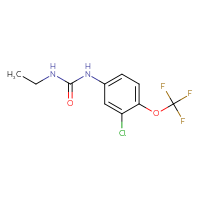 Chemical structure of 1-[3-chloro-4-(trifluoromethoxy)phenyl]-3-ethylurea - CSSB00043969932