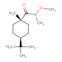 Chemical structure of (1r,4r)-4-tert-butyl-N-methoxy-N,1-dimethylcyclohexane-1-carboxamide - CSSB07341007505