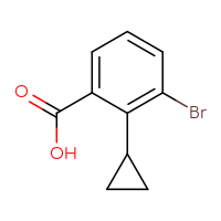Chemical structure of 3-bromo-2-cyclopropylbenzoic acid - CSSB03439469249
