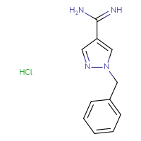 Chemical structure of 1-benzyl-1H-pyrazole-4-carboximidamide hydrochloride - CSSB00137314808