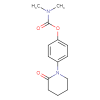 Chemical structure of 4-(2-oxopiperidin-1-yl)phenyl N,N-dimethylcarbamate - CSSB21432558044