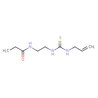 Chemical structure of N-(2-{[(prop-2-en-1-yl)carbamothioyl]amino}ethyl)propanamide - CSSB01039340121