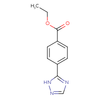 Chemical structure of ethyl 4-(1H-1,2,4-triazol-5-yl)benzoate - CSSB00039115566