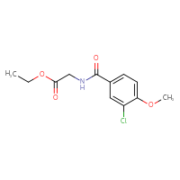 Chemical structure of ethyl 2-[(3-chloro-4-methoxyphenyl)formamido]acetate - CSSB02006126804