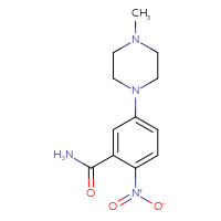 Chemical structure of 5-(4-methylpiperazin-1-yl)-2-nitrobenzamide - CSSB00025738537