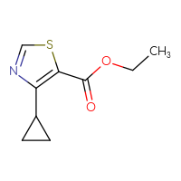 Chemical structure of ethyl 4-cyclopropyl-1,3-thiazole-5-carboxylate - CSSB00013089913