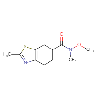 Chemical structure of N-methoxy-N,2-dimethyl-4,5,6,7-tetrahydro-1,3-benzothiazole-6-carboxamide - CSSB06263251863