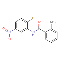 Chemical structure of N-(2-fluoro-5-nitrophenyl)-2-methylbenzamide - CSSB00020584800