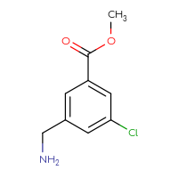 Chemical structure of methyl 3-(aminomethyl)-5-chlorobenzoate - CSSB00010726590