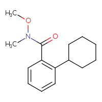 Chemical structure of 2-cyclohexyl-N-methoxy-N-methylbenzamide - CSSB06583869064