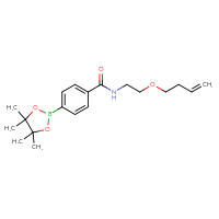 Chemical structure of N-[2-(but-3-en-1-yloxy)ethyl]-4-(4,4,5,5-tetramethyl-1,3,2-dioxaborolan-2-yl)benzamide - CSSB02533525320