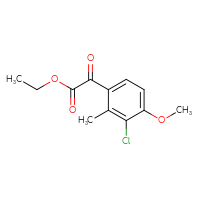Chemical structure of ethyl 2-(3-chloro-4-methoxy-2-methylphenyl)-2-oxoacetate - CSSB21103685370