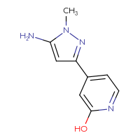 Chemical structure of 4-(5-amino-1-methyl-1H-pyrazol-3-yl)pyridin-2-ol - CSSB00054016301
