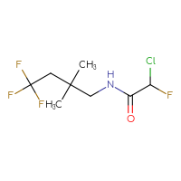 Chemical structure of 2-chloro-2-fluoro-N-(4,4,4-trifluoro-2,2-dimethylbutyl)acetamide - CSSB21332055900