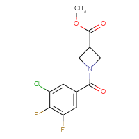 Chemical structure of methyl 1-(3-chloro-4,5-difluorobenzoyl)azetidine-3-carboxylate - CSSB06480512520