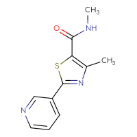 Chemical structure of N,4-dimethyl-2-(pyridin-3-yl)-1,3-thiazole-5-carboxamide - CSSB00000005430