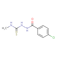 Chemical structure of 4-chloro-N-[(methylcarbamothioyl)amino]benzamide - CSSB00000003031