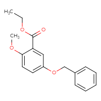 Chemical structure of ethyl 5-(benzyloxy)-2-methoxybenzoate - CSSB21103687589