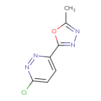 Chemical structure of 3-chloro-6-(5-methyl-1,3,4-oxadiazol-2-yl)pyridazine - CSSB00009842727