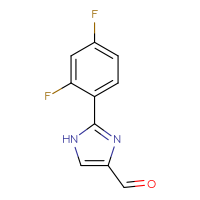 Chemical structure of 2-(2,4-difluorophenyl)-1H-imidazole-4-carbaldehyde - CSSB00010184427