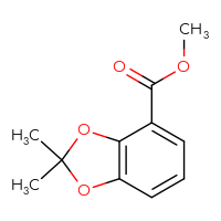 Chemical structure of methyl 2,2-dimethyl-2H-1,3-benzodioxole-4-carboxylate - CSSB00044292487