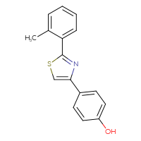 Chemical structure of 4-[2-(2-methylphenyl)-1,3-thiazol-4-yl]phenol - CSSB00103158219