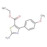 Chemical structure of ethyl 2-amino-4-(4-methoxyphenyl)-1,3-thiazole-5-carboxylate - CSSB00015327837