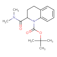 Chemical structure of tert-butyl 2-(dimethylcarbamoyl)-1,2,3,4-tetrahydroquinoline-1-carboxylate - CSSB01072165475