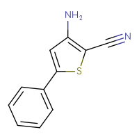 Chemical structure of 3-amino-5-phenylthiophene-2-carbonitrile - CSSB00011550249