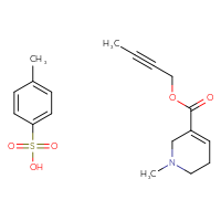 Chemical structure of 4-methylbenzene-1-sulfonic acid; but-2-yn-1-yl 1-methyl-1,2,5,6-tetrahydropyridine-3-carboxylate - CSSB00009993623