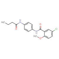 Chemical structure of N-(4-butanamidophenyl)-5-chloro-2-methoxybenzamide - CSSB00121600256
