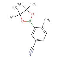 Chemical structure of 4-methyl-3-(4,4,5,5-tetramethyl-1,3,2-dioxaborolan-2-yl)benzonitrile - CSSB00010243657