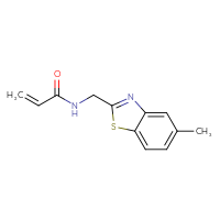 Chemical structure of N-[(5-methyl-1,3-benzothiazol-2-yl)methyl]prop-2-enamide - CSSB01993917530