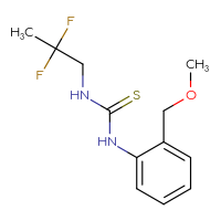 Chemical structure of 3-(2,2-difluoropropyl)-1-[2-(methoxymethyl)phenyl]thiourea - CSSB01039179750