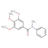 Chemical structure of 3,4,5-trimethoxy-N-methyl-N-phenylbenzamide - CSSB00026421369