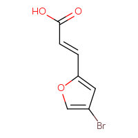 Chemical structure of (2E)-3-(4-bromofuran-2-yl)prop-2-enoic acid - CSSB00016274583