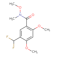 Chemical structure of 5-(difluoromethyl)-N,2,4-trimethoxy-N-methylbenzamide - CSSB21151591325